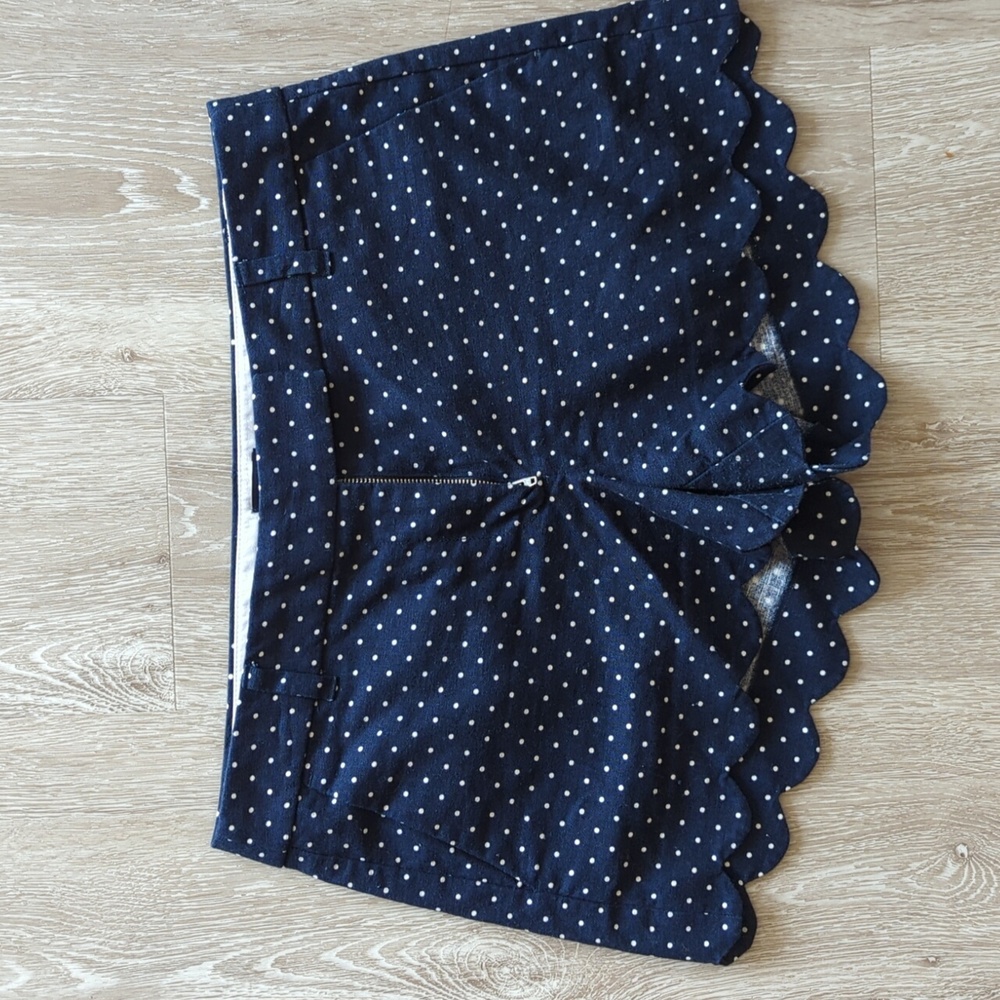 J Crew Polka Dot Scallop Edge Shorts